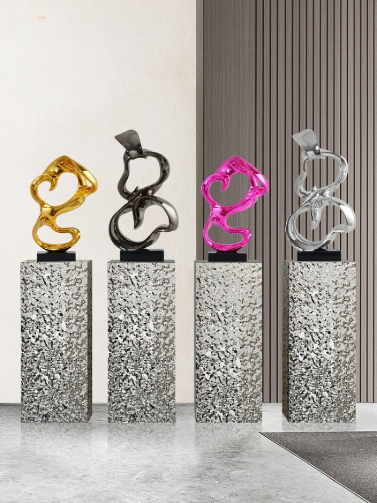 電気メッキアート抽象リボンカラー彫刻リビングルームオフィス装 - Resin Art Gift For Anniversary のレビューと価格