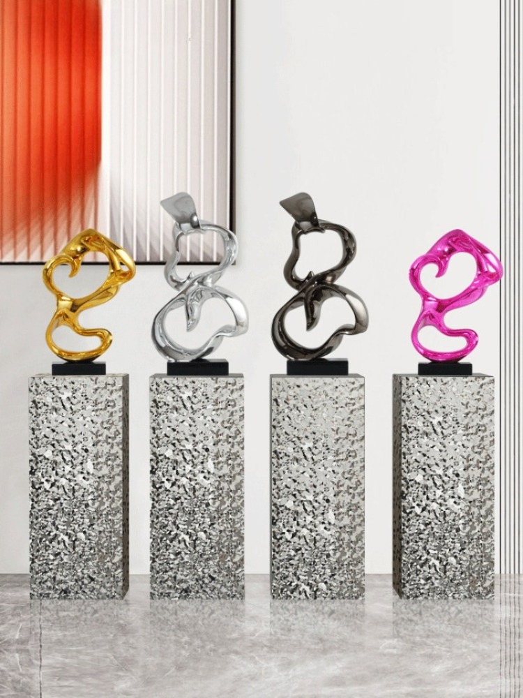電気メッキアート抽象リボンカラー彫刻リビングルームオフィス装 - Resin Art Gift For Anniversary のレビューと価格