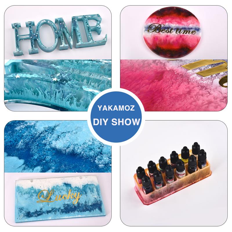 1セットエポキシ樹脂顔料キットアートインクアルコール液体着色 - Resin Pigment Alcohol Ink のレビューと価格